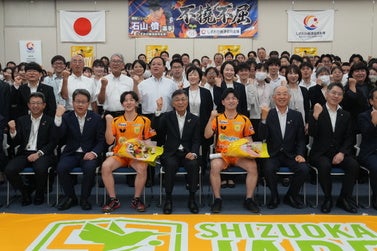 Tリーグ開幕壮行会の様子
